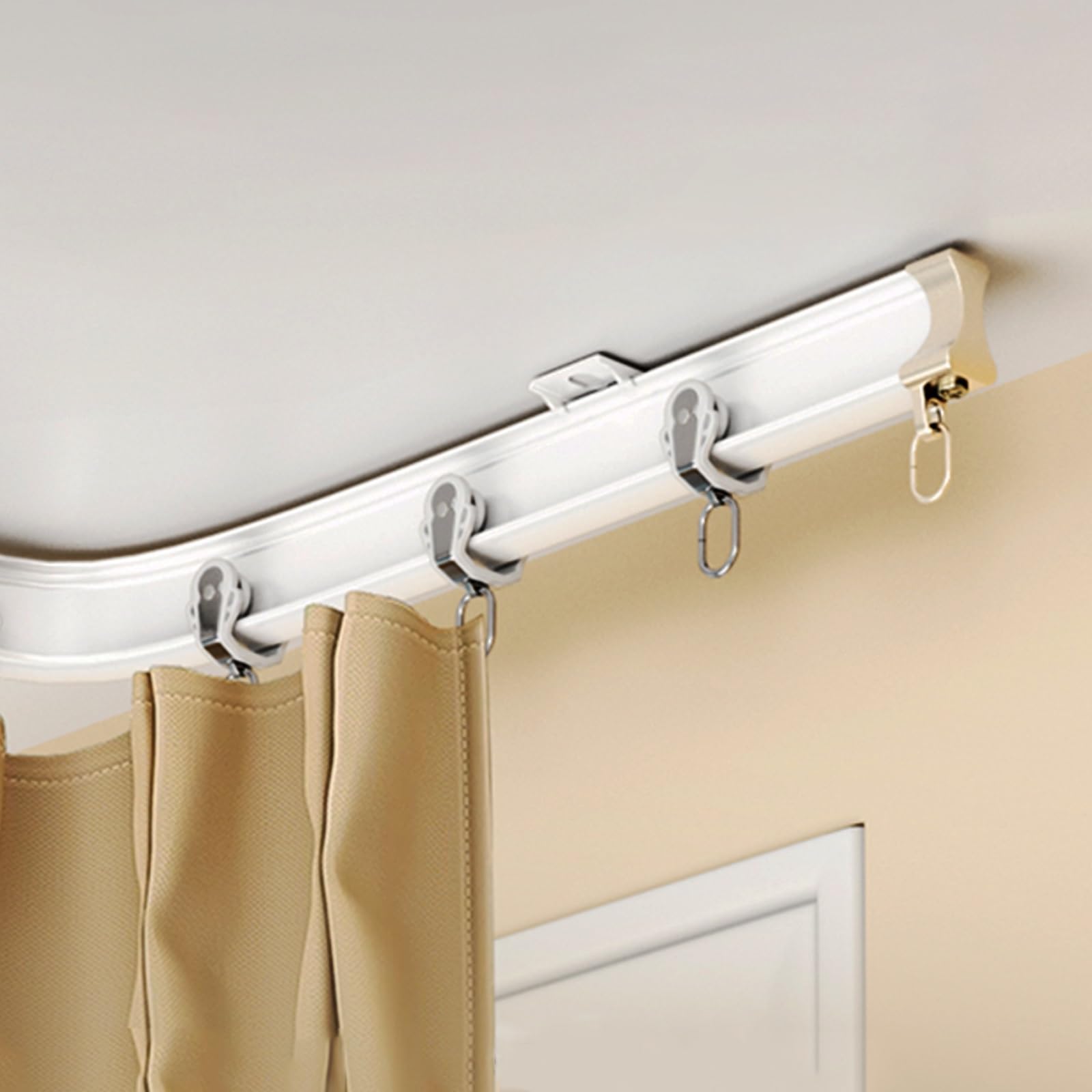 Barra flexible para techo con sistema de montaje superior fluido y adaptable