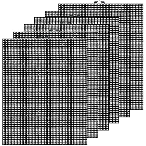 6 Pack 7 Count Plastic Canvas Sheets,Plastic Mesh Canvas Sheets, Needlepoint Canvas,Eye Mesh for Embroidery,Acrylic Yarn Crafting, Knit and Crochet Projects(10.5 X 13.5 Inch) Cover