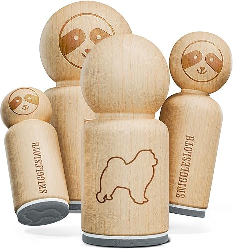 Chow Chow Dog Outline - Sello de goma para sellar planificadores de manualidades, tamaño pequeño de 34 pulgadas