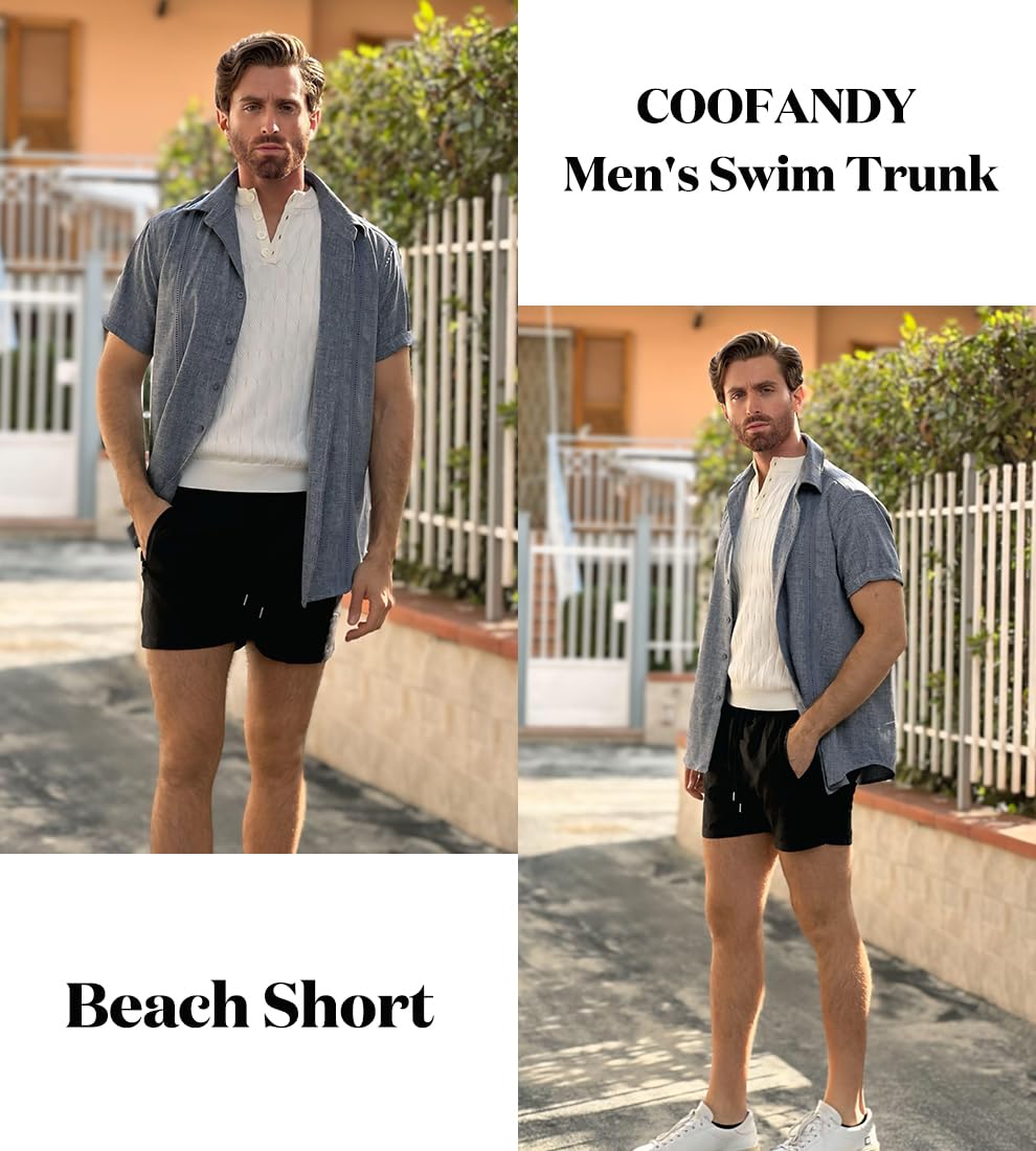 COOFANDY Maillot de bain pour homme - Short de bain - Taille S à XXL