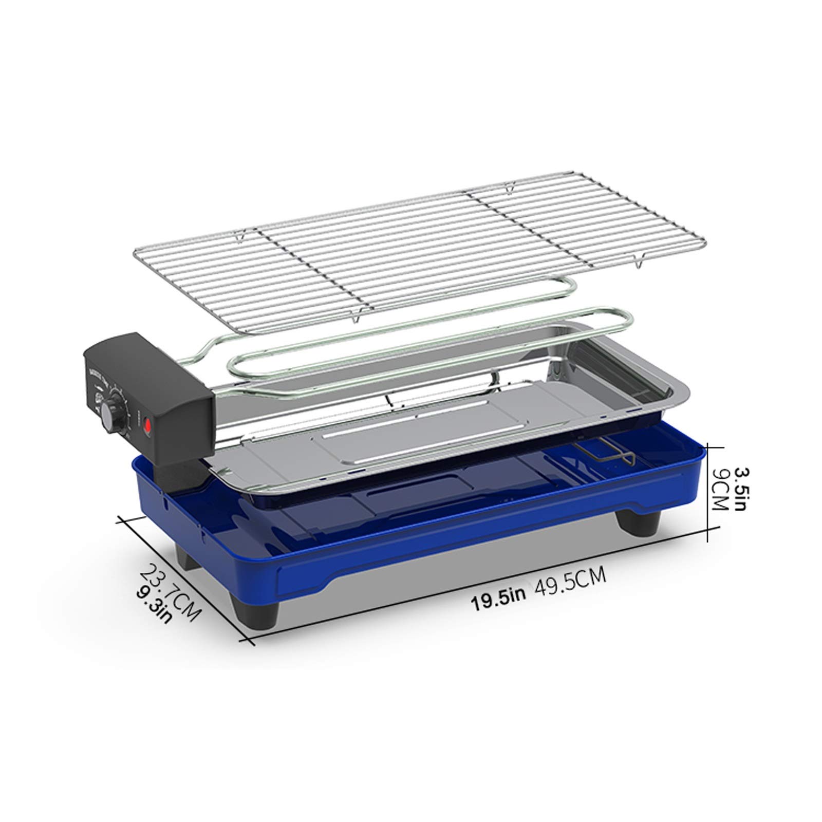 Zestawy narzędzi do grillowania, do użytku wewnątrz, grill elektryczny, bezdymny, 1500 W, elektryczny grill i nieprzywierające płyty grillowe z regulacją temperatury, zdejmowana taca ociekowa