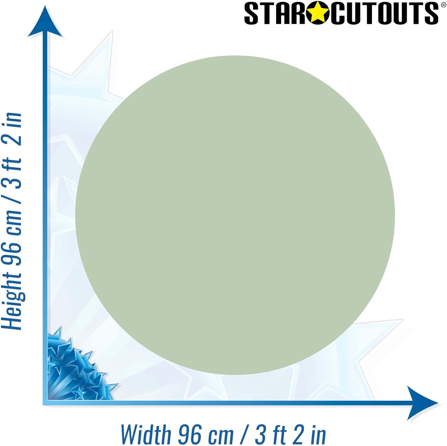 Star Cutouts SC5000-c-l-004 Plain Large Cardboard Circle - Sage Green Height 96 cm Width 96 cm - Ideal DIY Craft Decoration for Birthday, Wedding, Anniversary etc