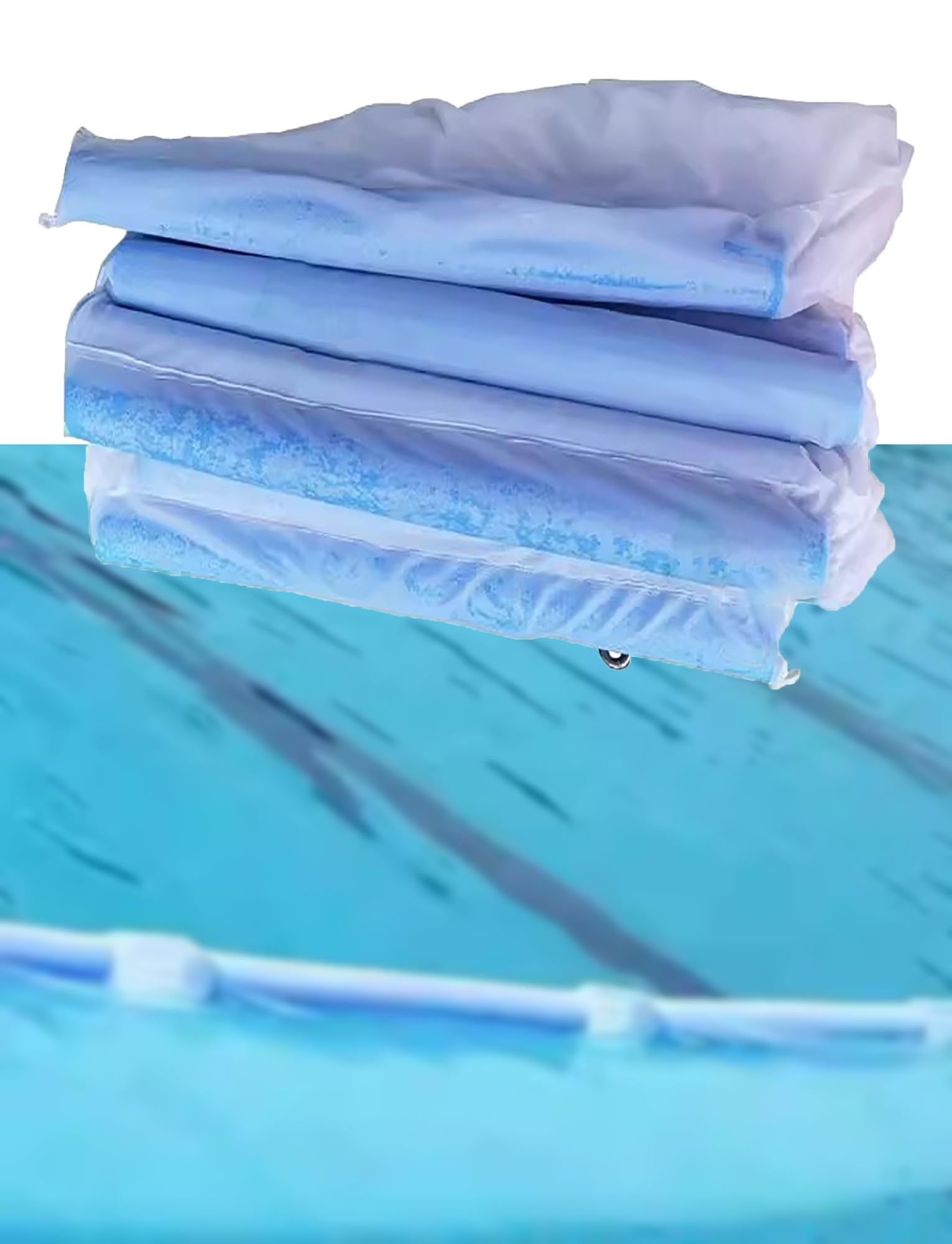 Questo retino Galleggiante per Piscina - retino a Maglia fine per Piccoli detriti, Foglie e Insetti, pulitore Pieghevole e Riutilizzabile per Piscine e parchi Acquatici (L 3 m x H 70 cm)