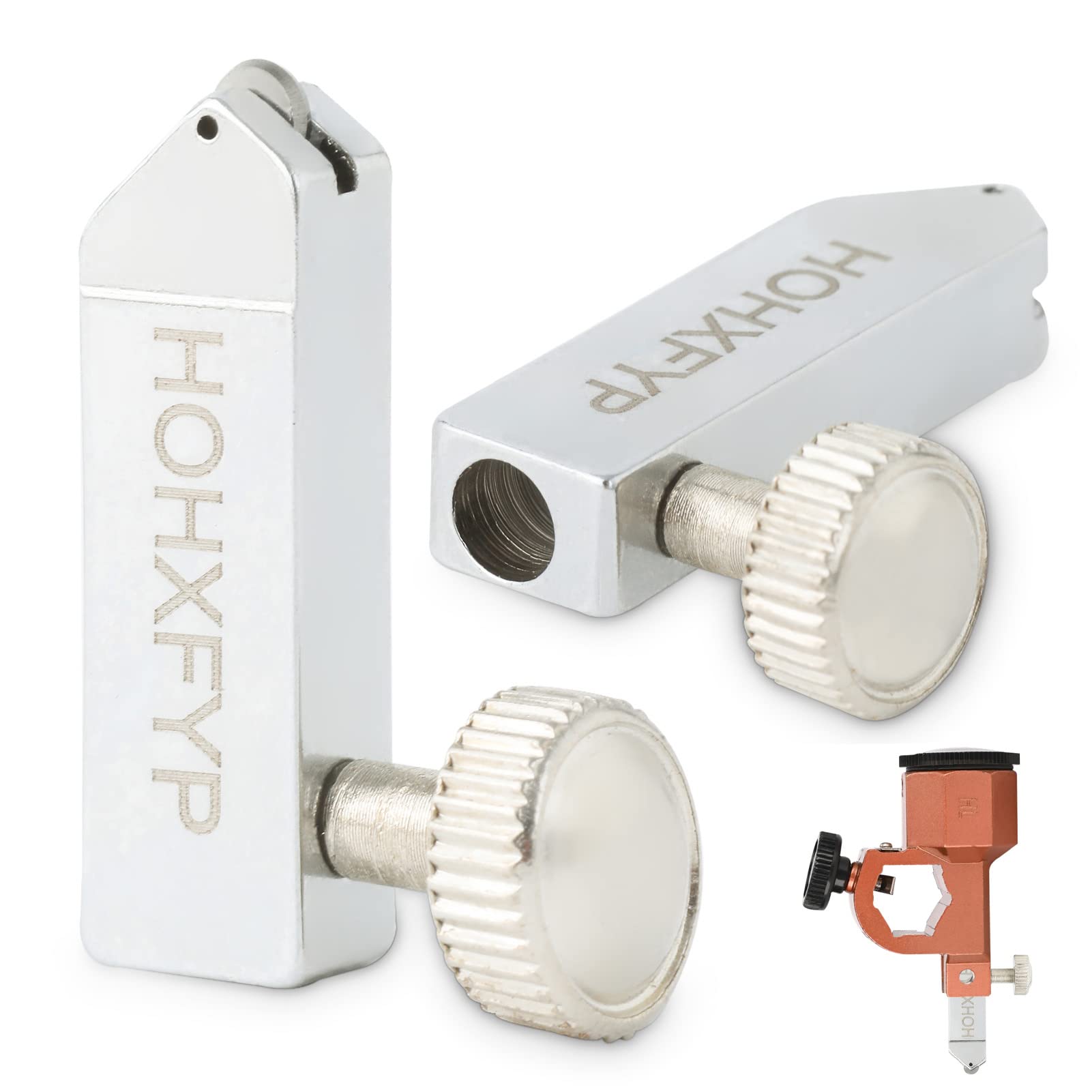 HOHXFYP T Glass Cutter Head, 2 Pcs Tungsten Carbide Glass Cutter Replacement Wheel for Circle Cutter, 145 Deg Replacement Glass Cutter Heads for