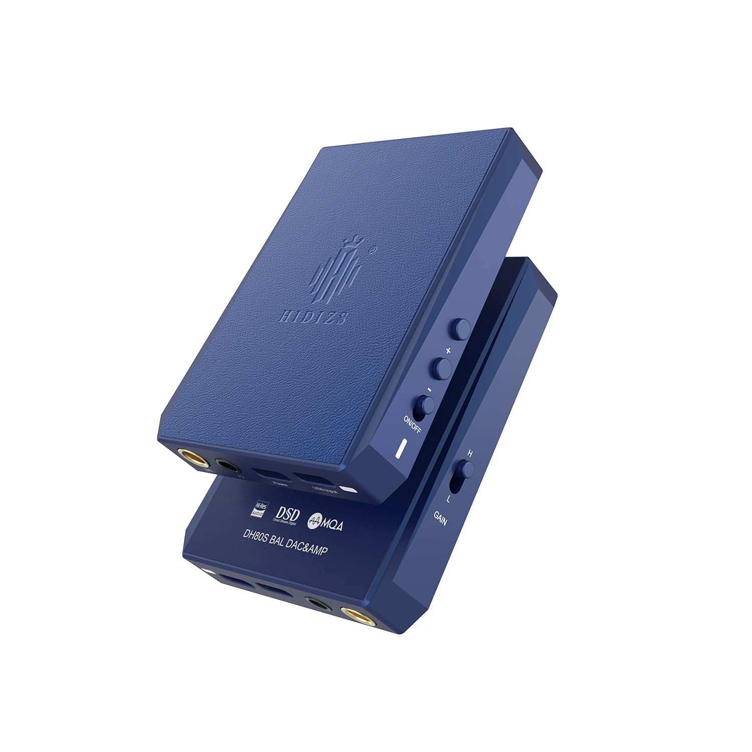 HIDIZS DH80S Tragbarer symmetrischer DAC und Verstärker, tragbarer DSD64/128-Audiodecodierungsverstärker, 4,4-mm-/3,5-mm-Anschlussausgang für Windows 10/Mac OS/iPad OS/Android/iOS-System
