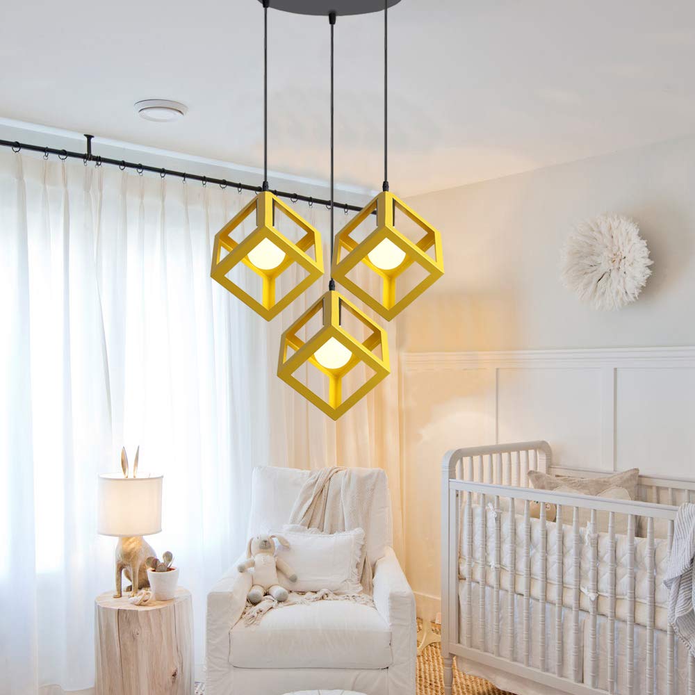 5-lichts Japandi hanglamp Karima - zwart