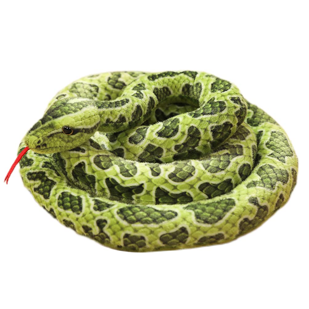 Lifelike Plush Snake Stuffed Animal Realistic Long Snake Plush Stuffed Animal, Giant Stuffed Animals Snake Birthday for Kids Adults