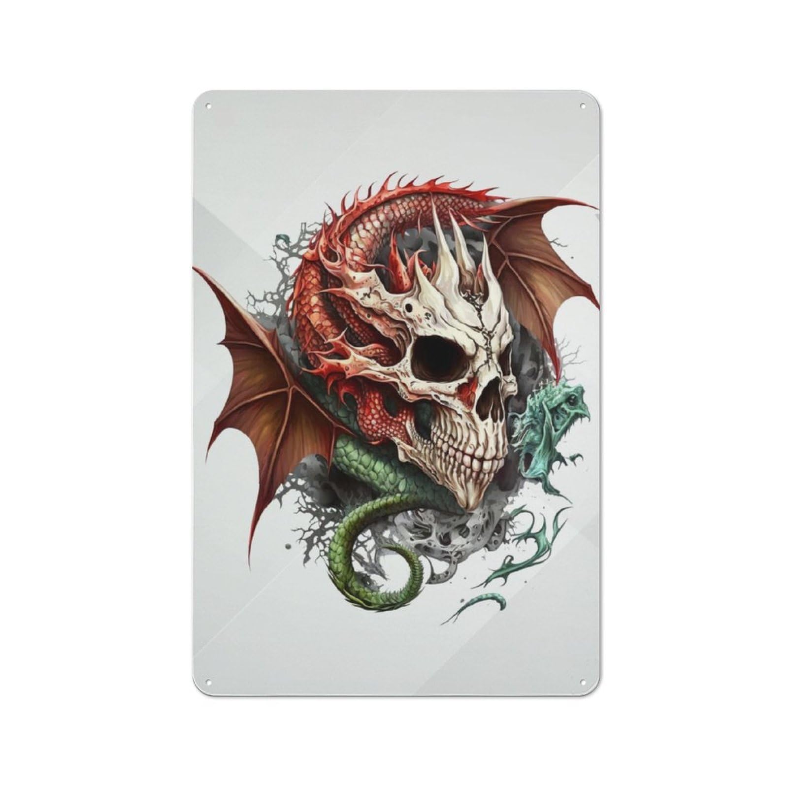 Junmoney Curse Of The Dragon Vintage Tin Sign 30X20cm With For Home Office Or Studio, For Home Office Decor Fans Refreshing A Room In Autumn