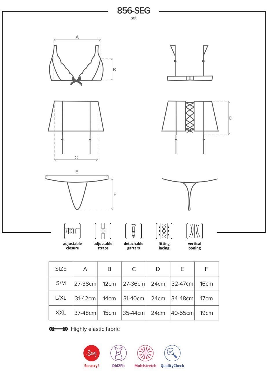 OBSESSIVE Accessoires en Cuir Érotique/Latex