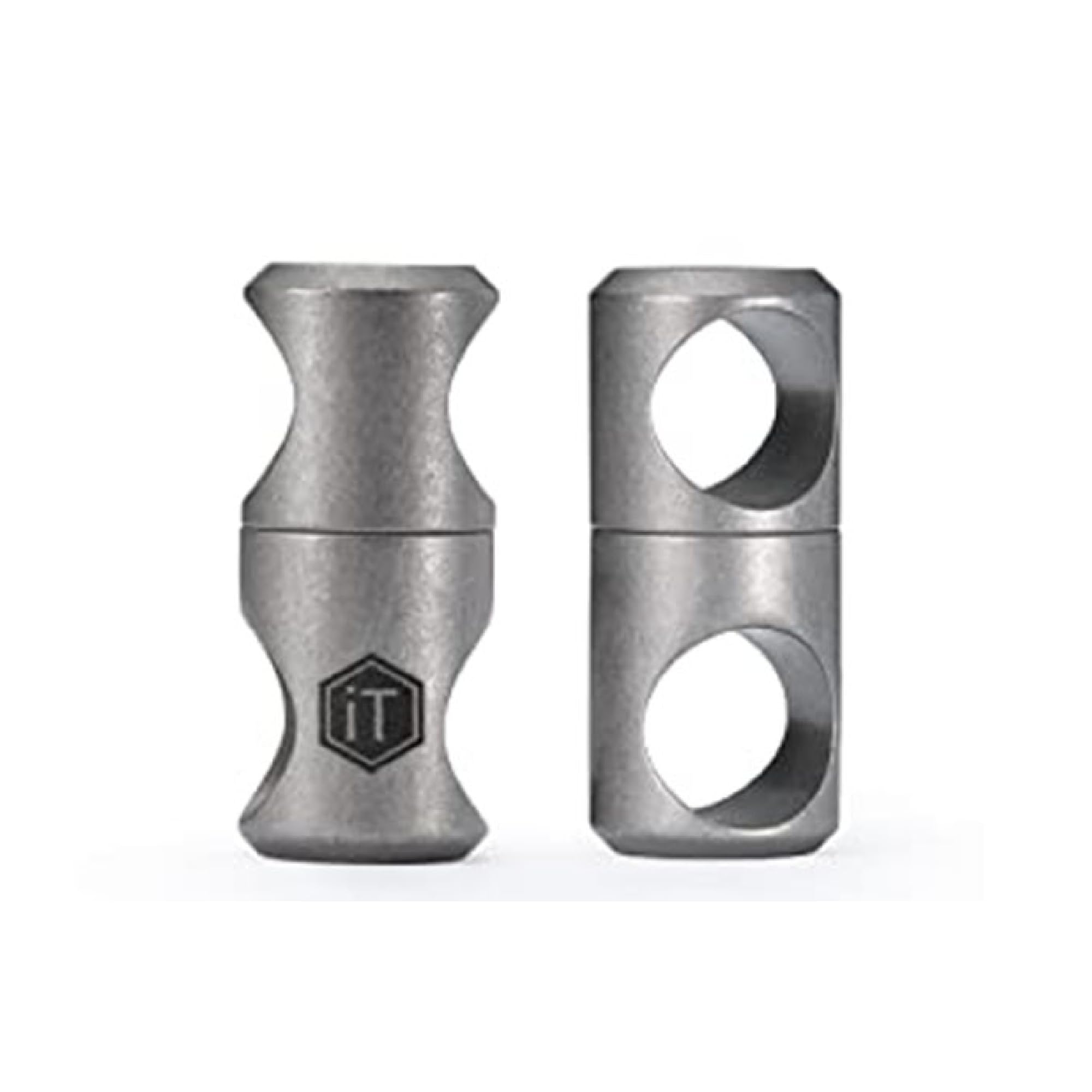 Keyunity Unisex Ka07-Grey Ka07 Titanium Swivel Key Ring Keychain Connector 2Pcs, Anti Tangle 360° Rotating Key Linker For Carabiner & Split Rings (Silver)