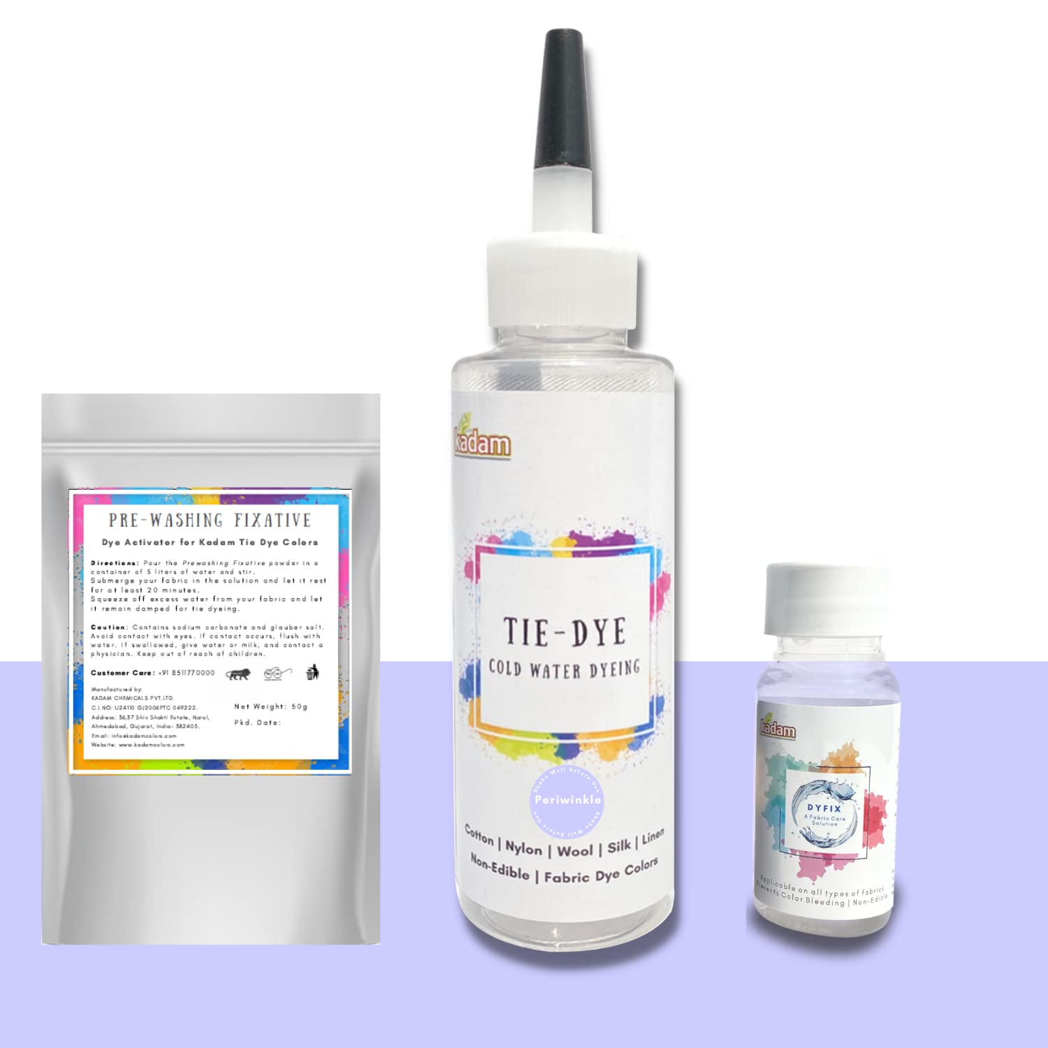 Skin Friendly Tie Dye Bottle, Dye Activator Color Fixative Included