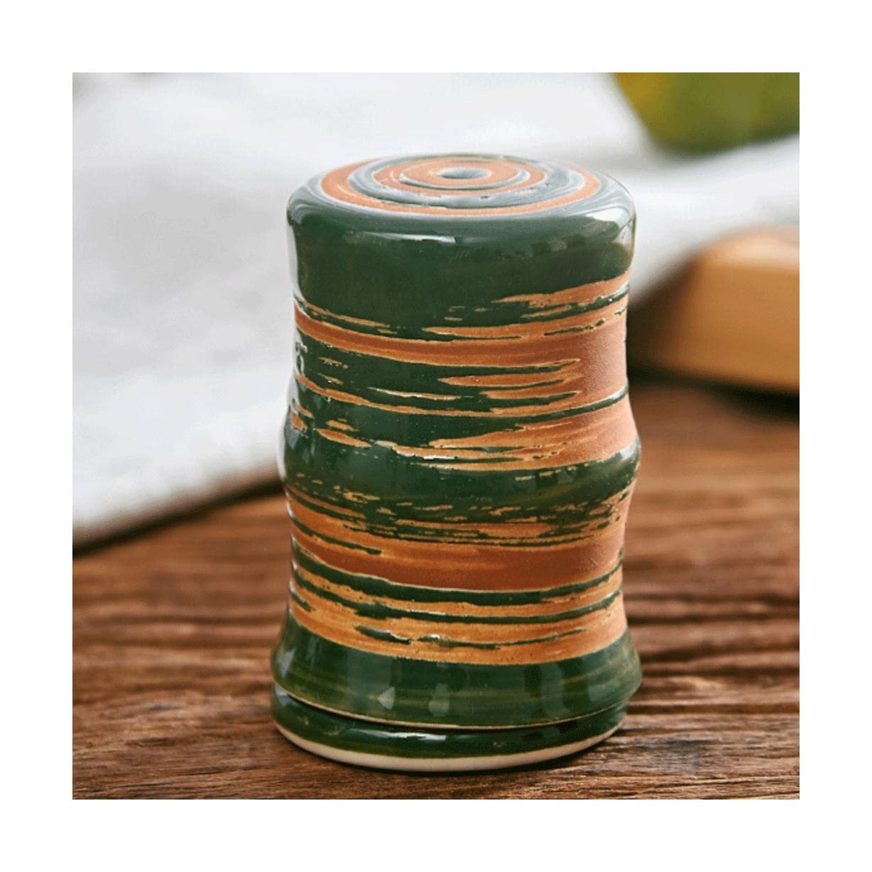 MRKU Toothpicks Dispenser Toothpick Box Holder Fashion Ceramic with Lid Chinese Container Novelty Chic