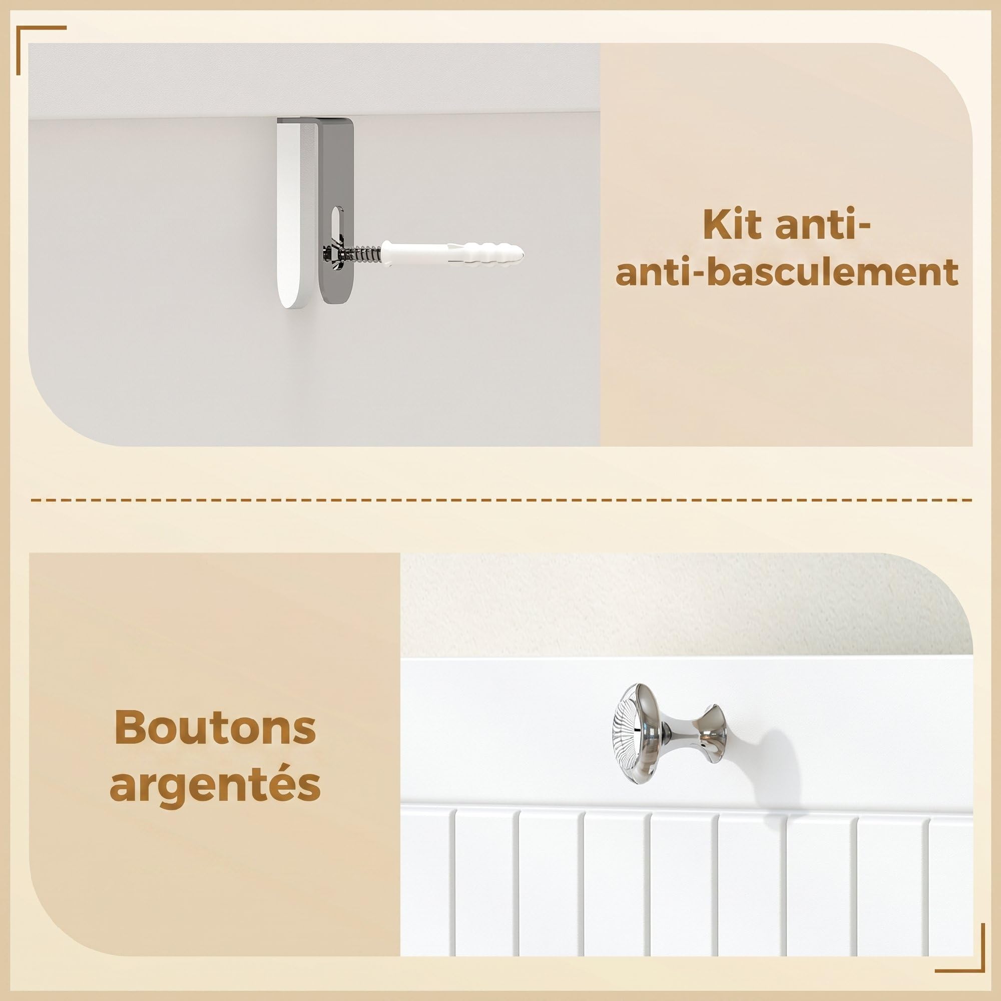 HOMCOM Meuble WC Dessus de Toilette, Armoire au-Dessus des Toilettes avec 2 placards, tiroir basculant, Porte-Papier et étagères réglables, 88 x 18 x 98 cm, Blanc