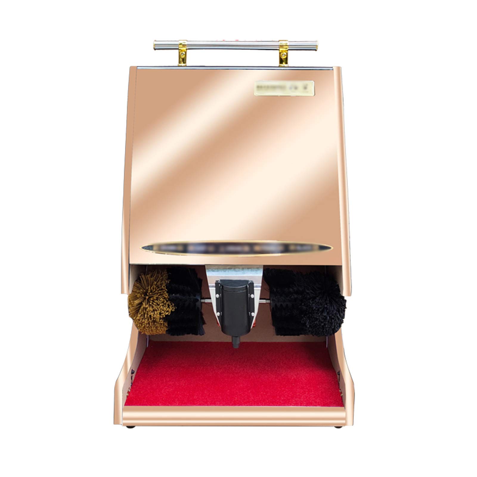 JFGCTYHXY Shoe polisher, Vertical Hotel Lobby mall Electric Shoe Brush Machine, 4 Colors Available Brushes, Shine(Rose Gold)