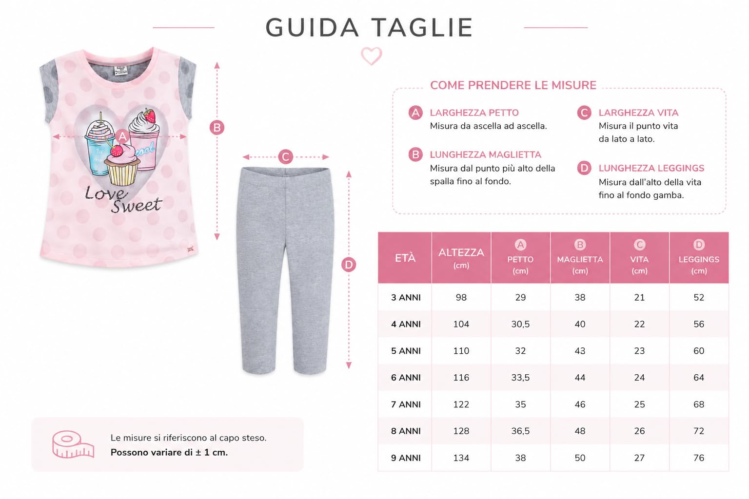 Generico Mayoral Completo Bambina Estivo 3-9 Anni, Set 2 Pezzi con T-Shirt in Cotone Elasticizzato e Leggings Coordinati, Outfit Casual Chic Bambina Primavera Estate