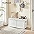 VASAGLE Storage Chest, Storage Bench with 2 Safety Hinges, Farmhouse Style, 15.7 x 39.4 x 18.1 Inches, for Entryway, Bedroom, Living Room, Cloud White ULSB061T10