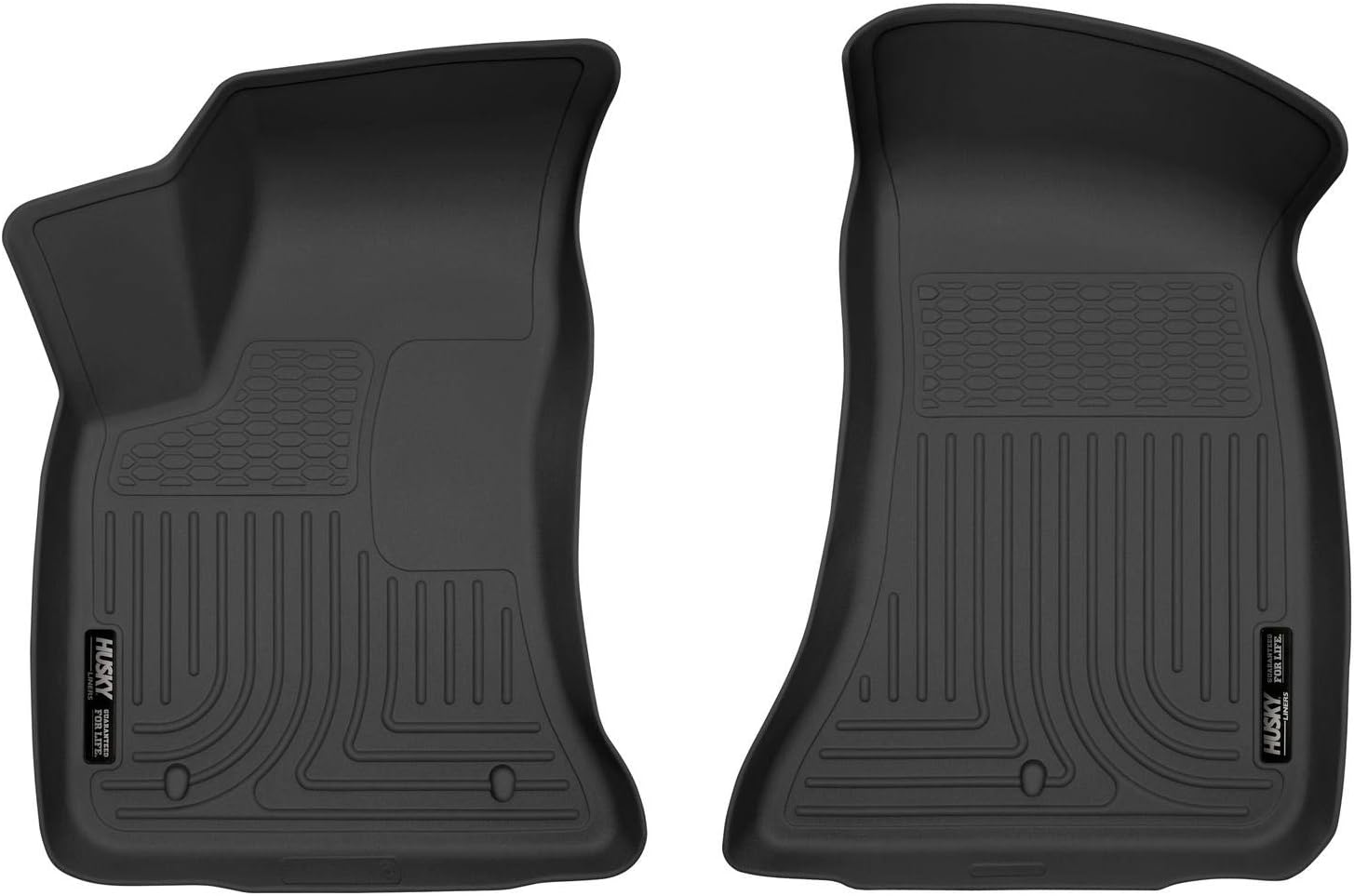Husky Liners X-act Contour Floor Mats | Fits 2011-2023 Dodge Charger, 2011-2023 Chrysler 300 | Front Row, 2-pc Black - 55371