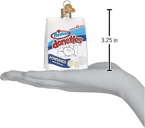 Miniatura 5 de Old World Christmas Adorno de cristal soplado de Hostess Donettes para árbol de Navidad