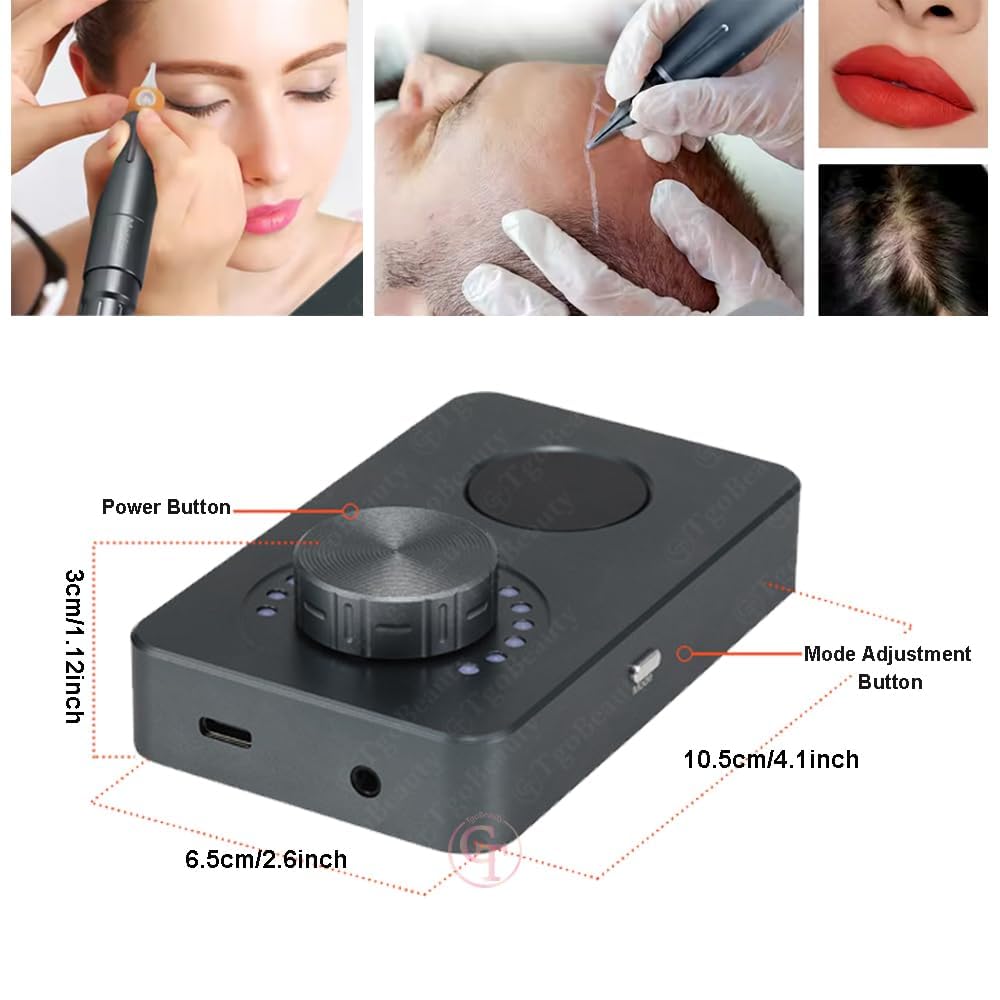 Dispositivo per micropigmentazione del cuoio capelluto SMP, potente macchina per tatuaggi permanenti per trucco per capelli SMP (Macchina Grigia) (Macchina Grigia)