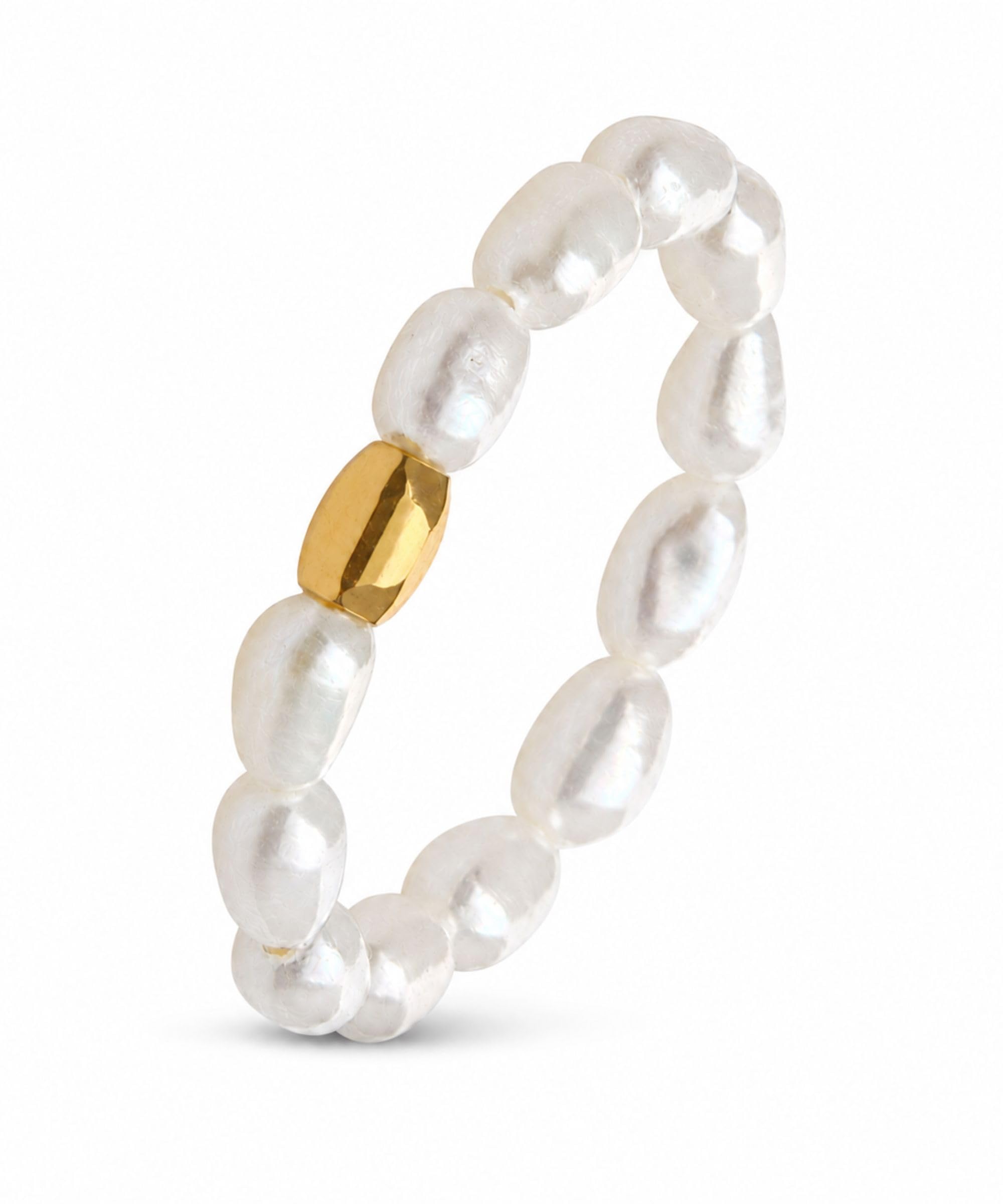 GD GOOD.designs Anti Stress Ring aus Naturstein Perlen für Damen | Elastische Anxiety Rings - Fidget Ringe | Ringgröße 52-60