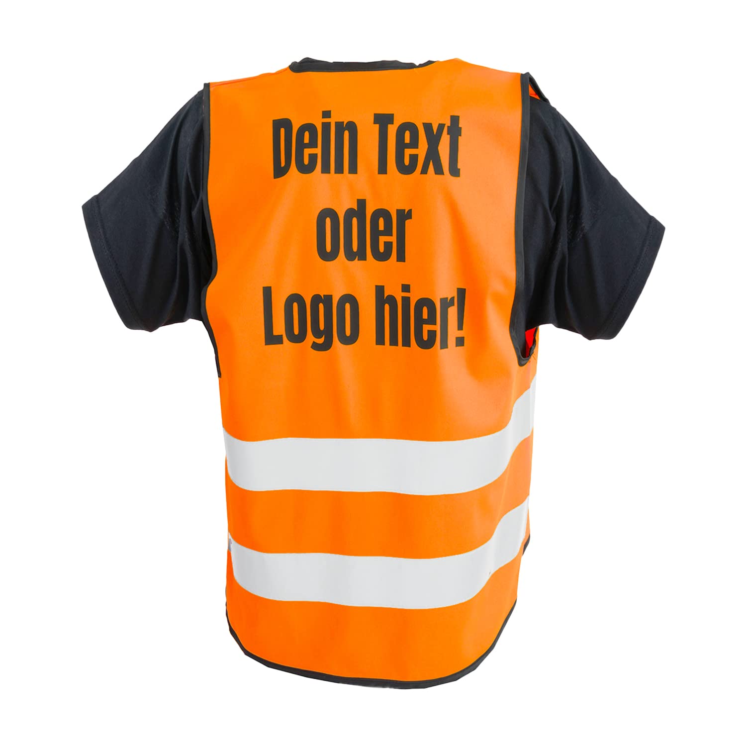 GERLINOVA Warnwesten beducken lassen mit Ihrem Logo oder Text. Druck mit Hochwertiger Flexfolie, Kein verwaschen vom Aufdruck möglich. (Orange, xx_l)