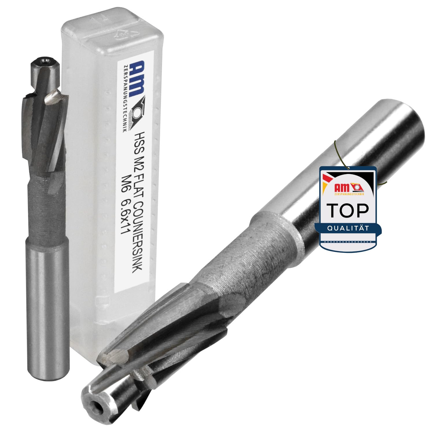 HSS Flachsenker DIN 373 Mittel M5 | Metall Zapfensenker PROFESSIONELL | Senker für Holz, Metall, Edestahl, Kunststoff | Senkbohrer Holz - M5, Durchgangsloch Mittel