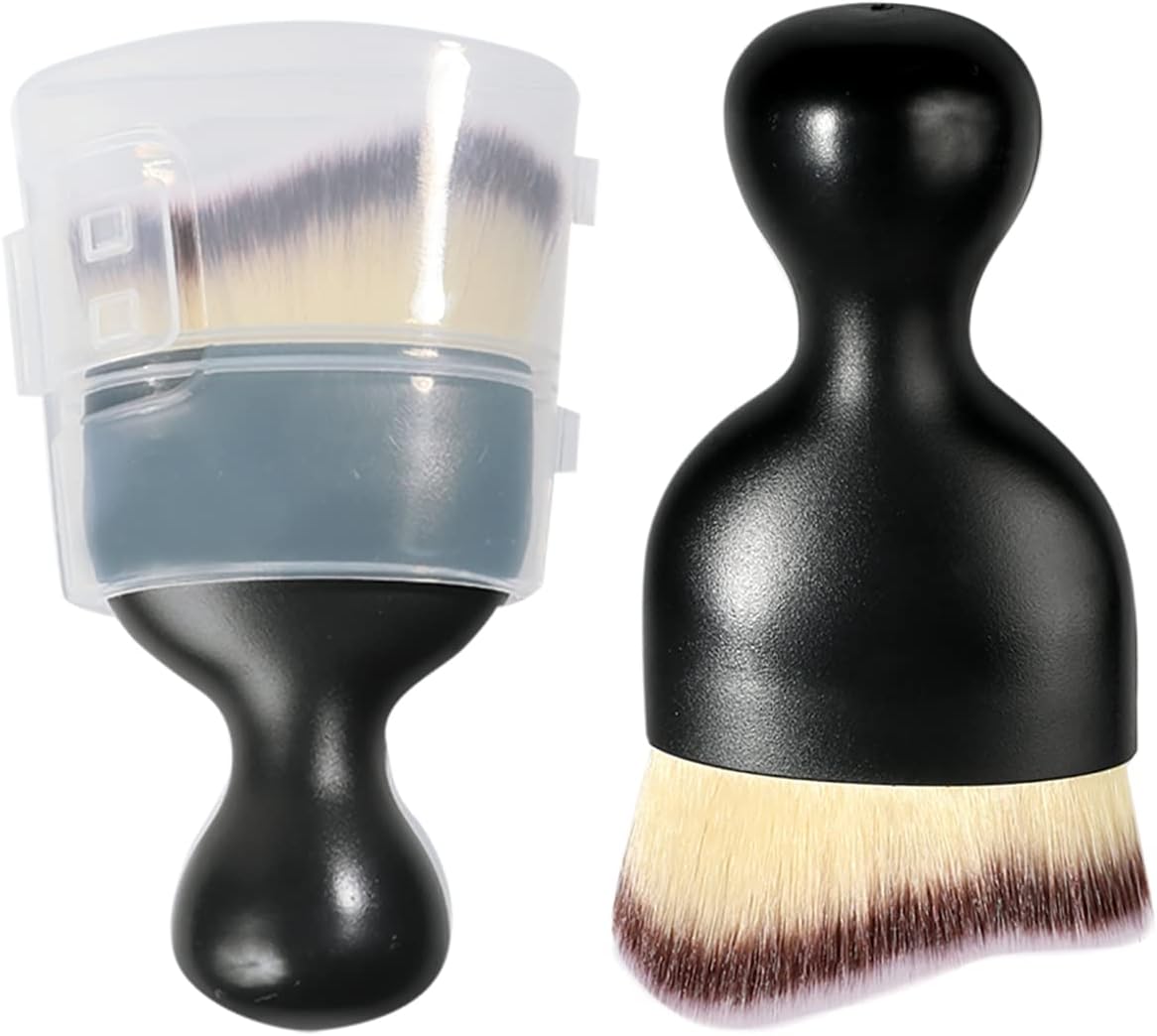 AOCISKA Car Interior Detailing Brush, Soft Bristle Dusting Brush, Tri-Color With Cap