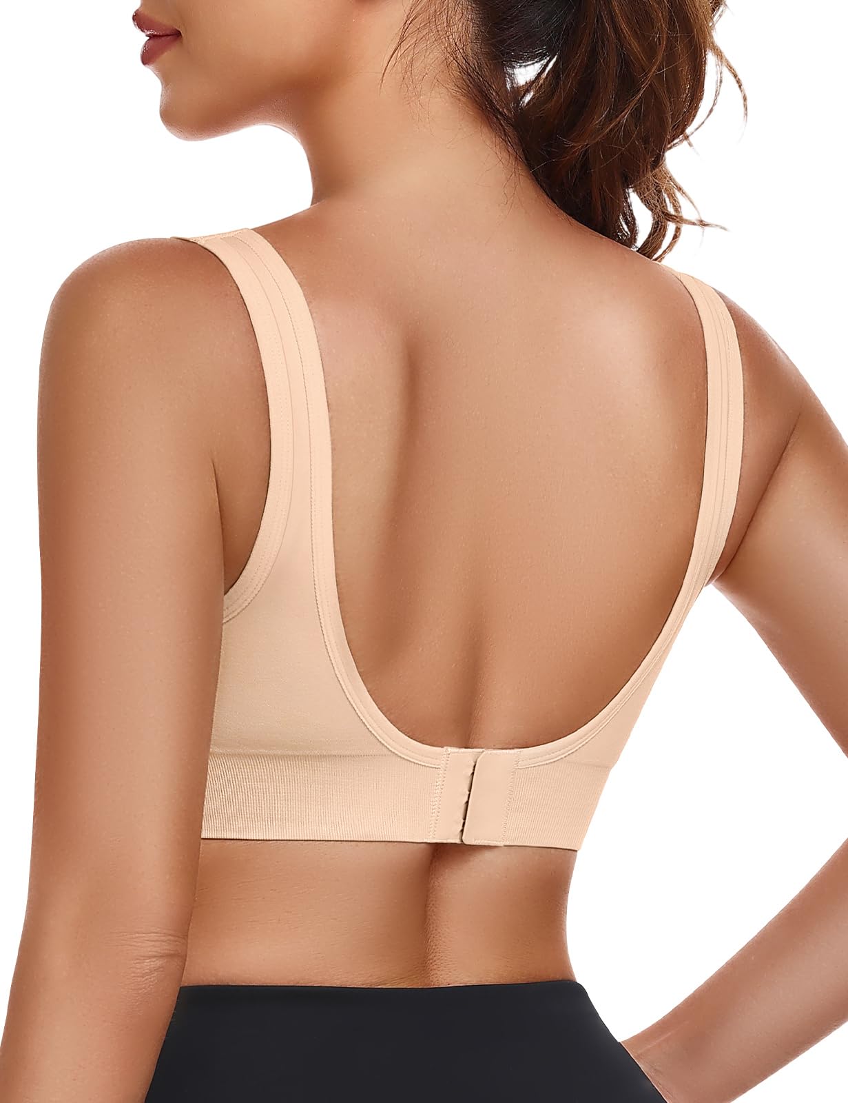 UMIPUBO Sport BH Damen Ohne Bügel Push Up Sports Nahtlose BHS Seamless U Back Vollschalen Bequem Bra Fitness Joggen Yoga Workout-Top mit Abnehmbaren Gepolstert