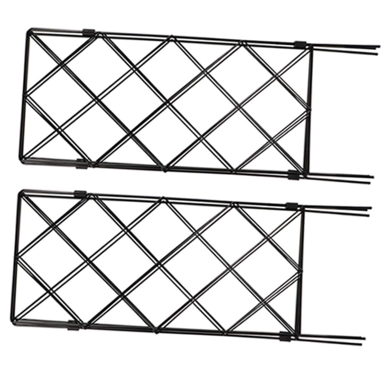 Treillis pour plantes grimpantes pliable en fer noir robuste support de jardin facile à installer