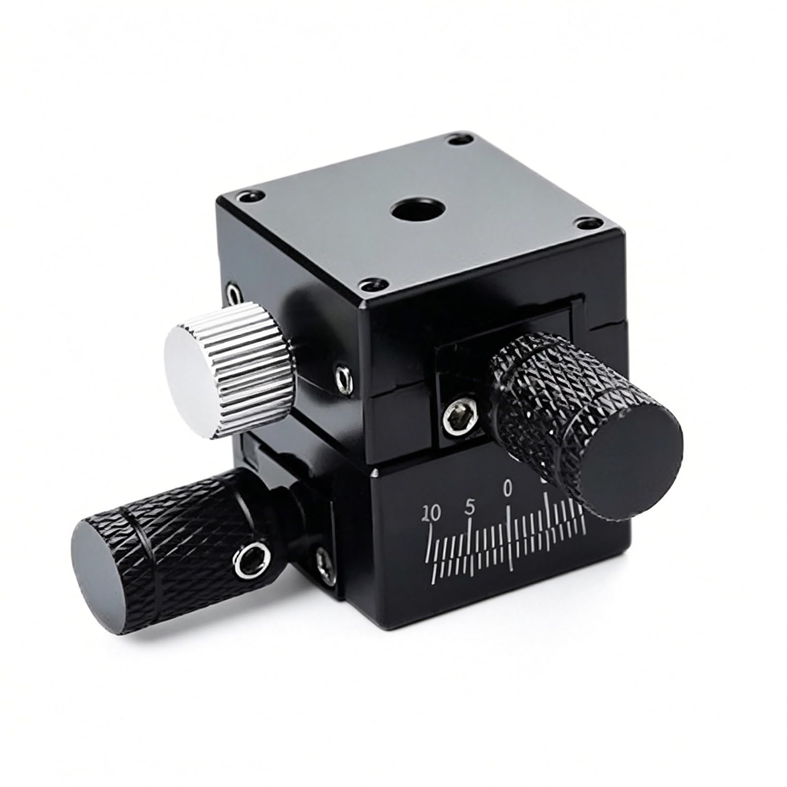 COYEUX Xy Dual Axis Micrometer Sliding Table, Hand Operated Radian Angle Table, With 25×25mm Table, Precision Micro-adjustment Stage For Microscope Calibration Right