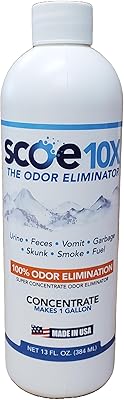 SCOE 10X Odor Eliminator Concentrate- Makes 1 Gallon - Pet Urine Odor Eliminator