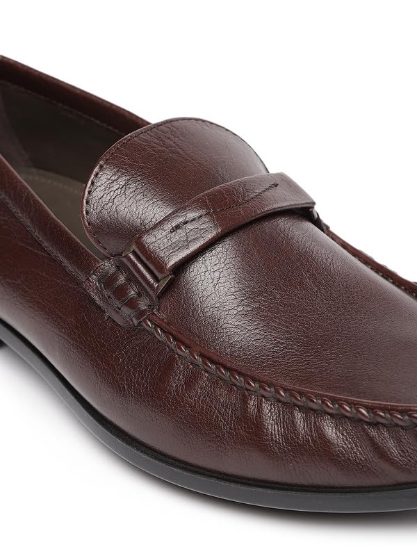 Image of ECCO Dress Moc Brown Men Moccasin