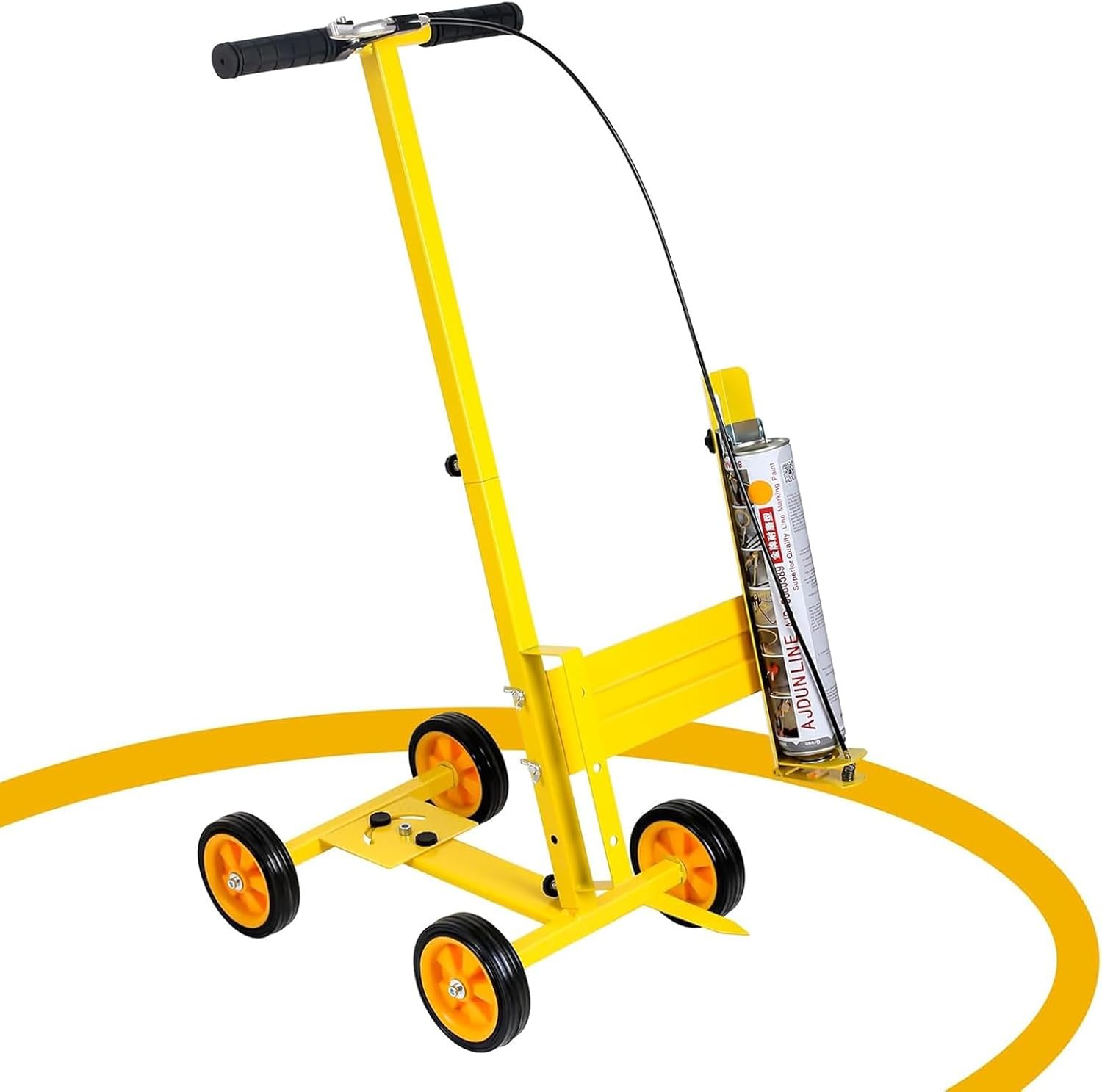 Line Striping Machine Drawing Curves Circles, Parking Lot Spray Paint Marking Applicator, Atheltic Fields Striping Line Marking Trolley