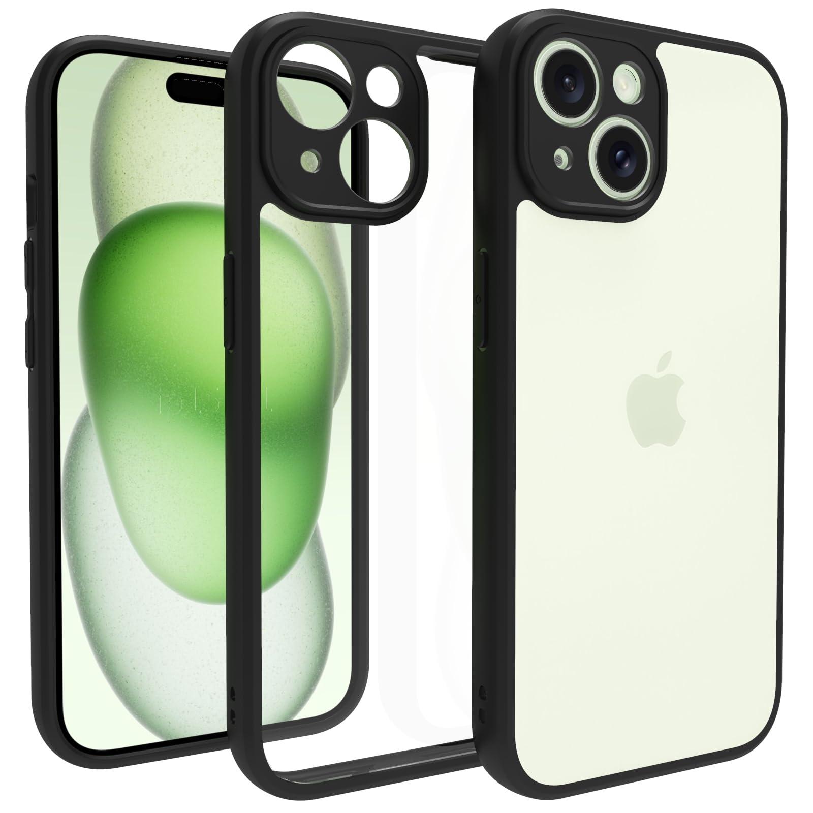 RIGGEAR Shockproof Sleek Hybrid Armor Back Cover Case with Drop Protection Corner Airbag and Camera Protection Compatible with iPhone 15 (Clear PC+ Black TPU Bumper with Camera Cover) (B0CKYX3CNX) Amazon Price History, Amazon Price Tracker