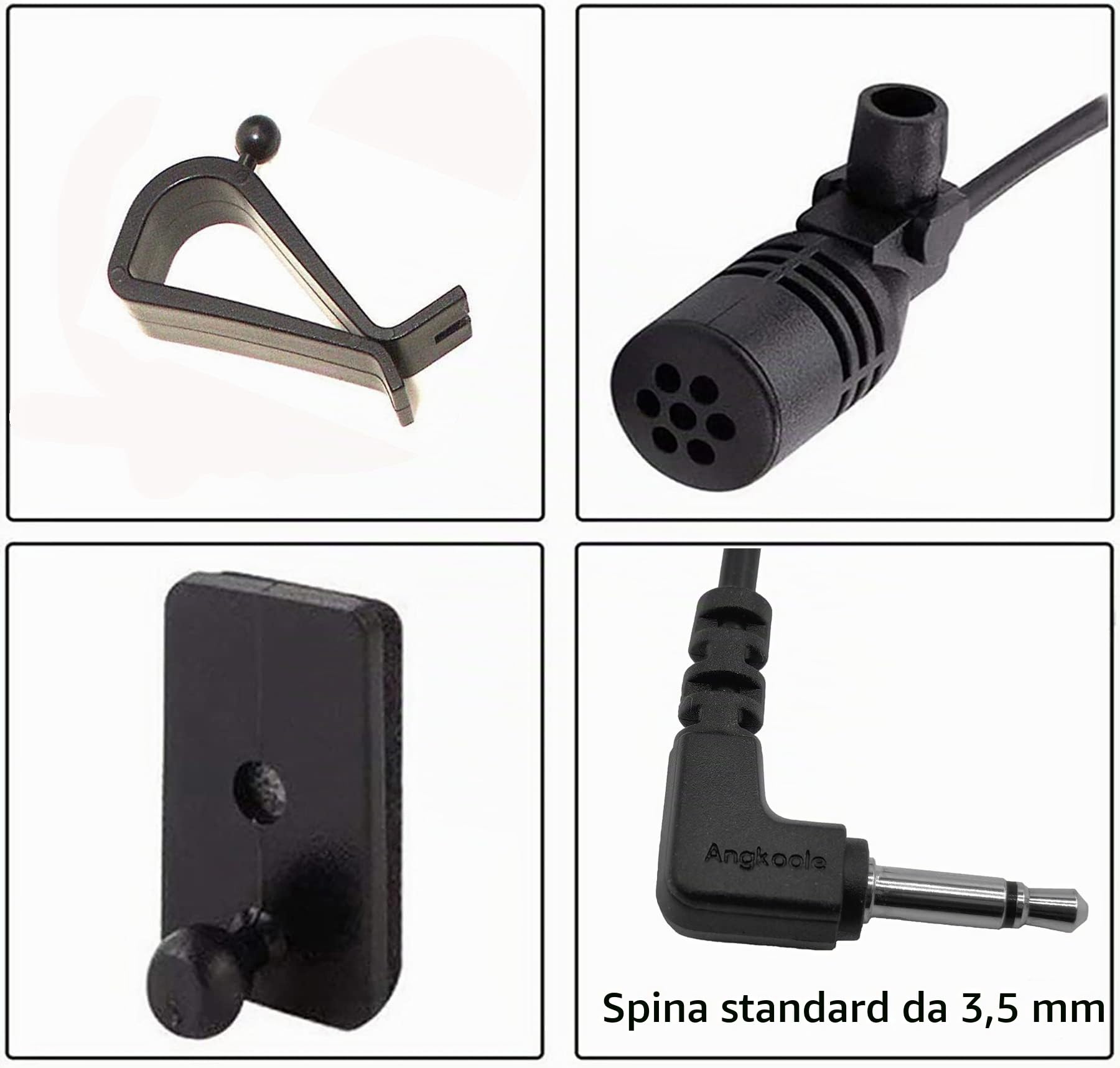Microfono Esterno Akaso Con Adattatore 3,5mm Per Hero3/3+/4 – Clip Mini A Condensatore Per Registrazione Audio - 5