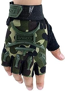 Long Keeper Luvas de ciclismo meio dedo para crianças dos 4 aos 9 anos luvas bicicleta para crianças luvas desporto antiderrapantes