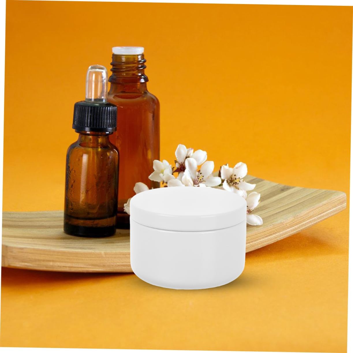 MERRYHAPY 6pcs White Aluminum Candle Jars Leakproof Essential Oil Containers for Diy Fragrance Aromatherapy and Spice Storage Versatile Metal Tins for Home and Spa Use