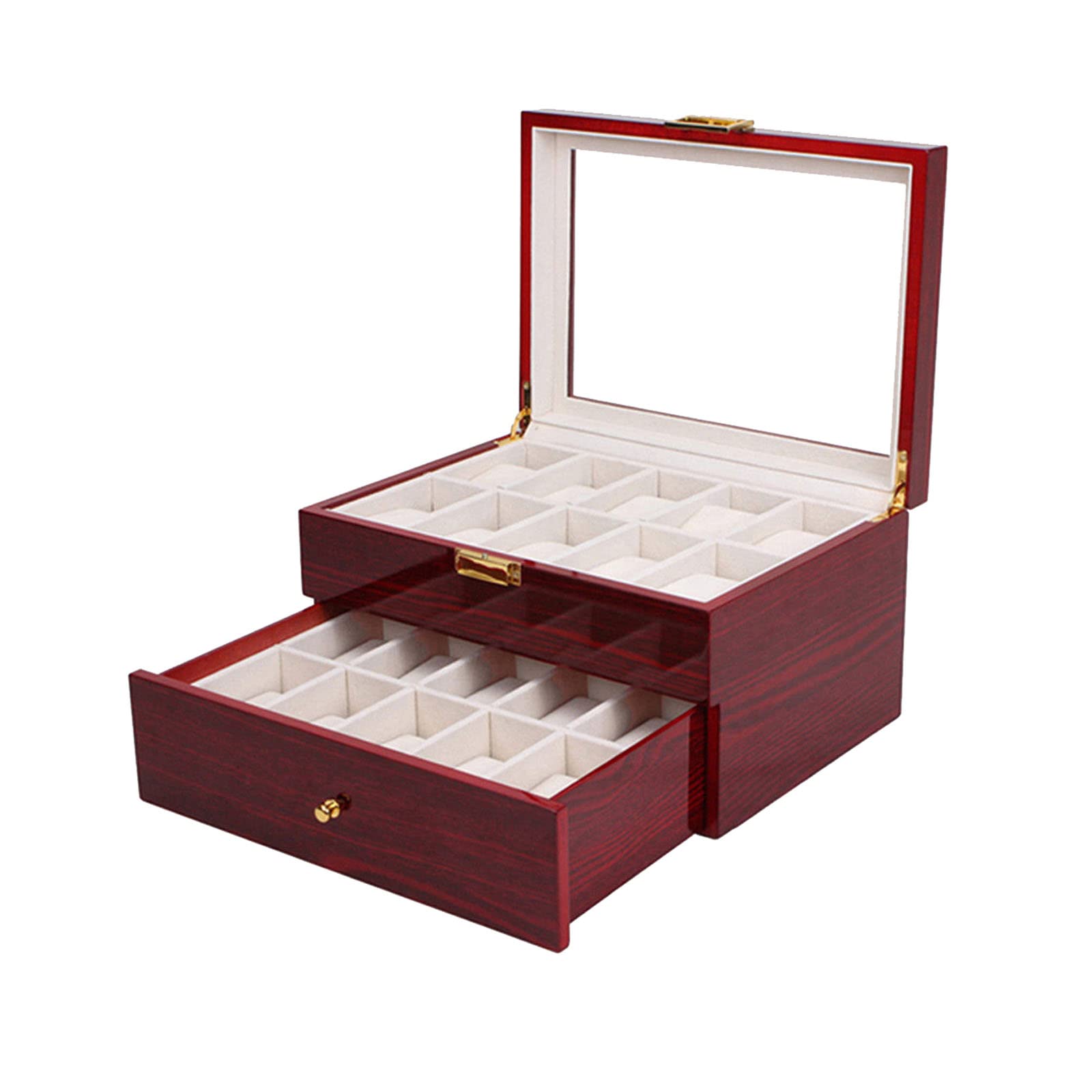 Walgreen 20 Grids Walgreen® Watch Display Storage Box Jewelry Collection Case Organiser Holder Wooden (20 Grids)