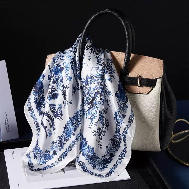 Image of ANDANTINO 100% Mulberry Silk Scarf -21 inch Square Neckerchief with Gift Packed
