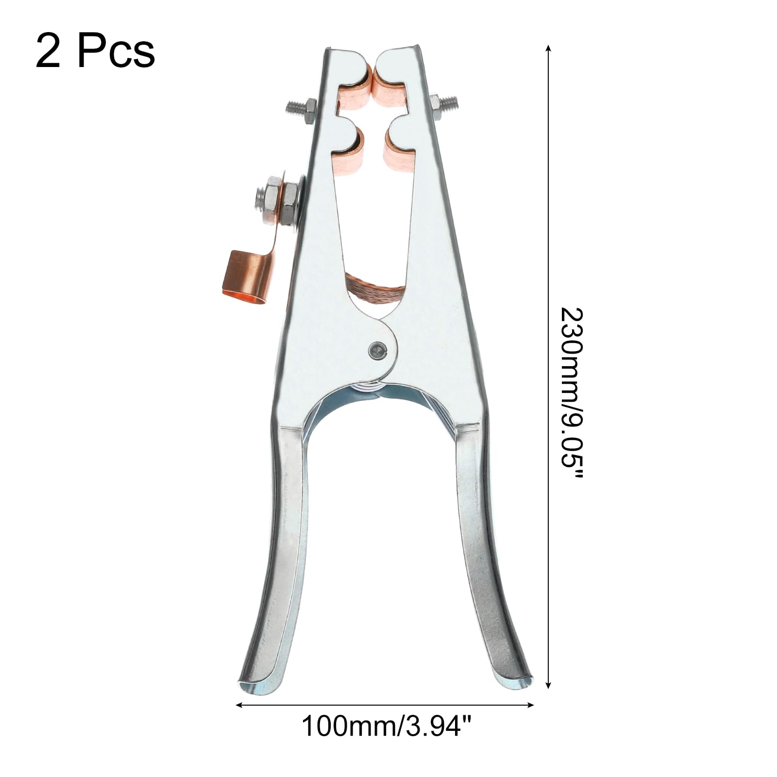 MECCANIXITY 800A Welding Ground Clamp, Iron A-shape Welding Machine Grounding Clamp Earth Ground Cable Iron Grip Clip for Welding Machine2 Pack of