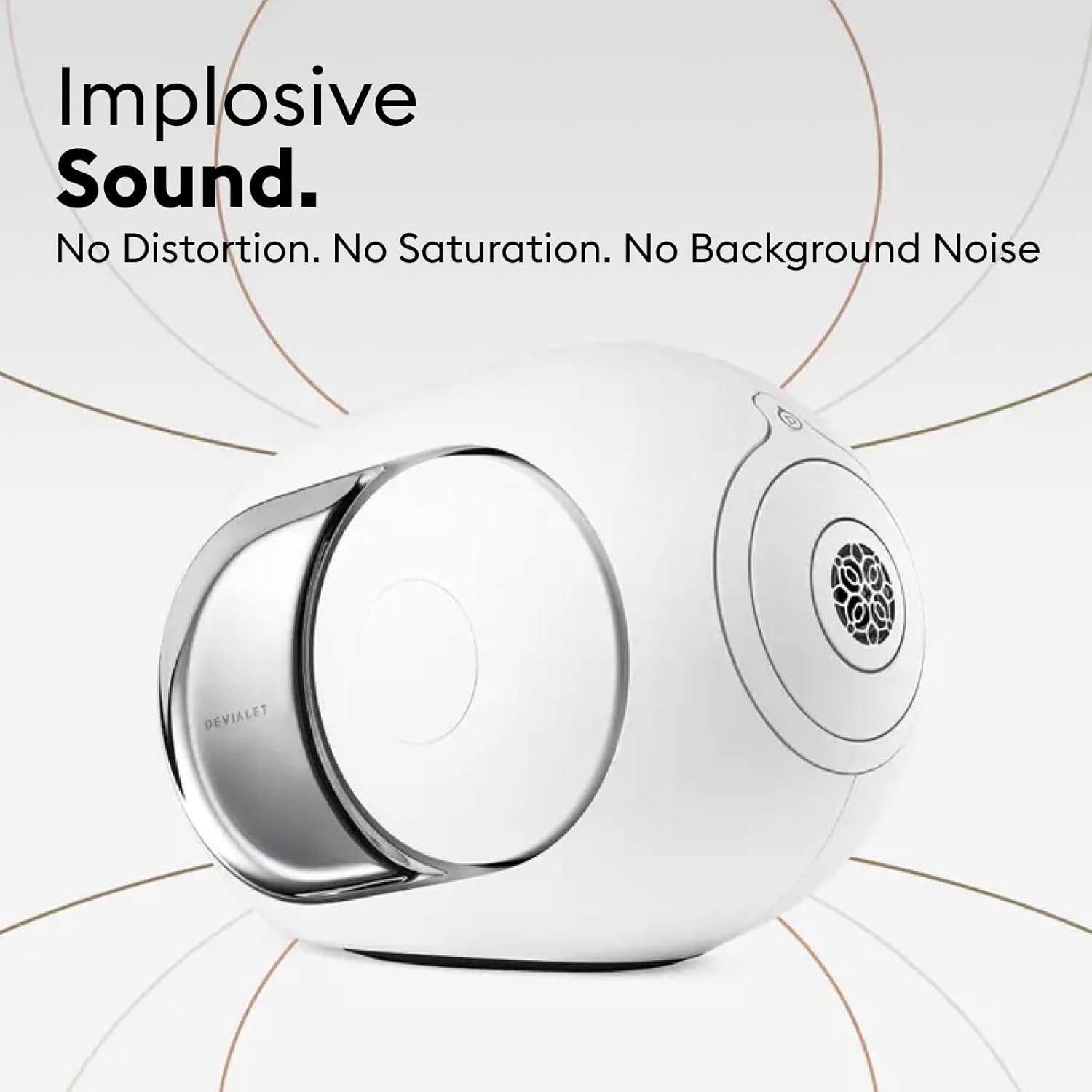 Devialet - Phantom I 103dB - High-Fidelity Wireless Speaker - Light Chrome - Implosive Soundstage - Zero Distortion - Bluetooth Speaker - Image 2