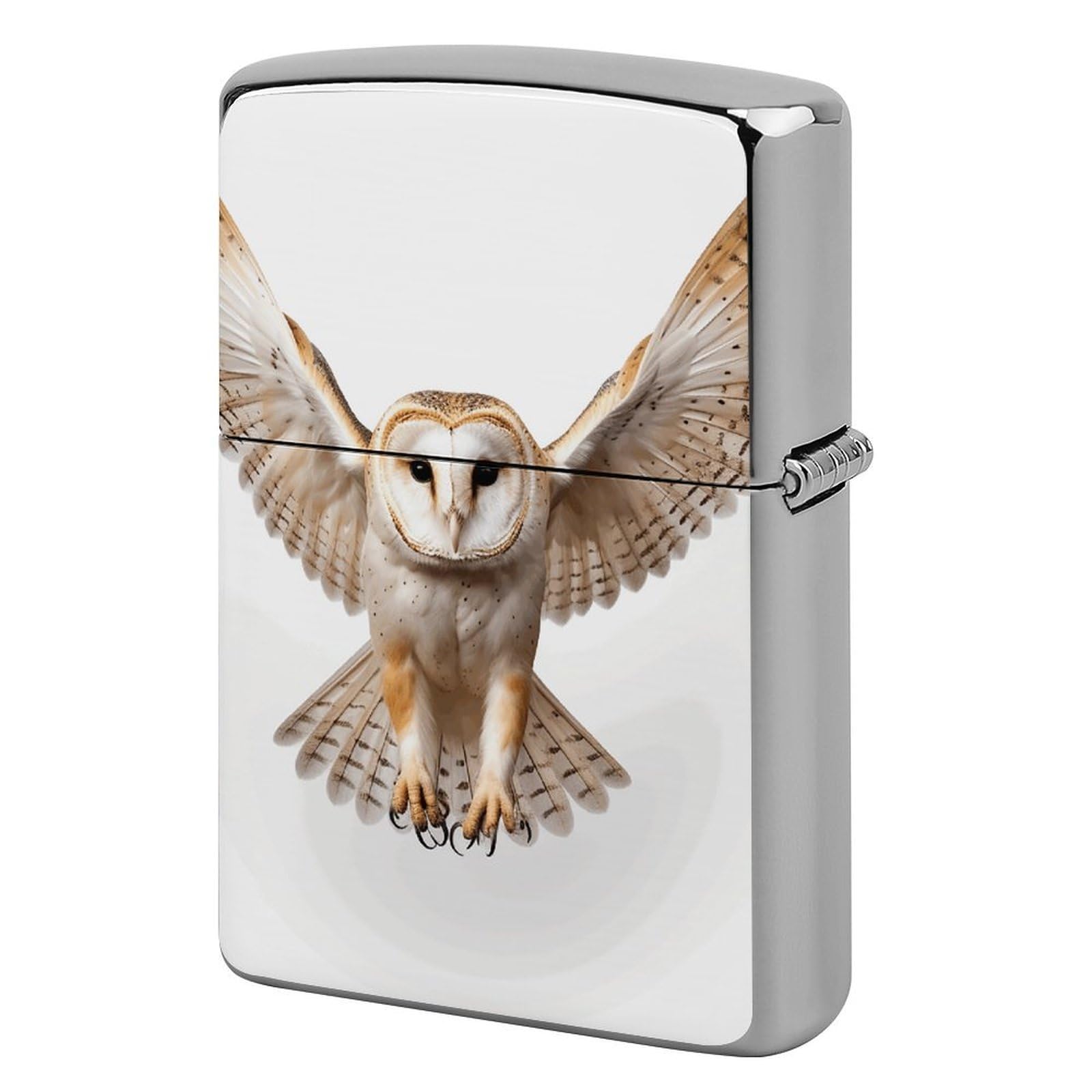 A Barn Owl Lighter Case for Men, Personalized Lighter Cover for Valentine's Day Gifts, Flip-Top Lighters Shell for Outdoor, Portable Lighters Protective Sleeve
