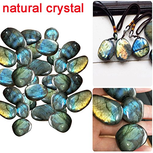 Aitelei Natural Labradorite Moonstone Raw Gemstone Ornament Polished Quartz Labradorite Plagioclase Ore Specimen Handicraft Pieces Healing Stone Played On Palms #TOP2