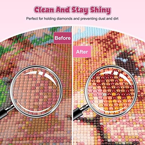 GHHKUD Diamond Painting Sealer 300ML, Diamond Art Glue with Brushes, Fast Drying Diamond Painting Art Sealer, Diamond Painting Glue Accessories Permanent Shine Effect for Diamond Painting&Puzzle Glue