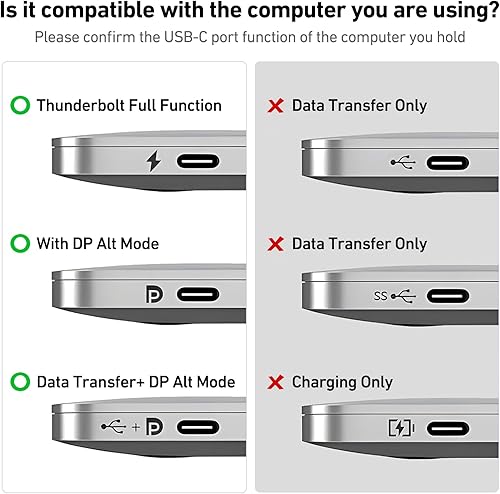 Vista 13 de BENFEI Paquete de 5 adaptadores USB C a HDMI 4K a 60Hz, adaptador USB tipo C a HDMI [compatible con Thunderbolt 3/4/5] con iPhone 15 Pro/Max