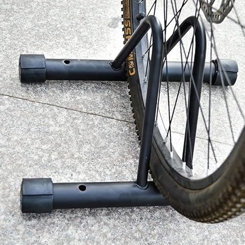 Compact Black Bike Parking Stand for Indoor and Outdoor Cover