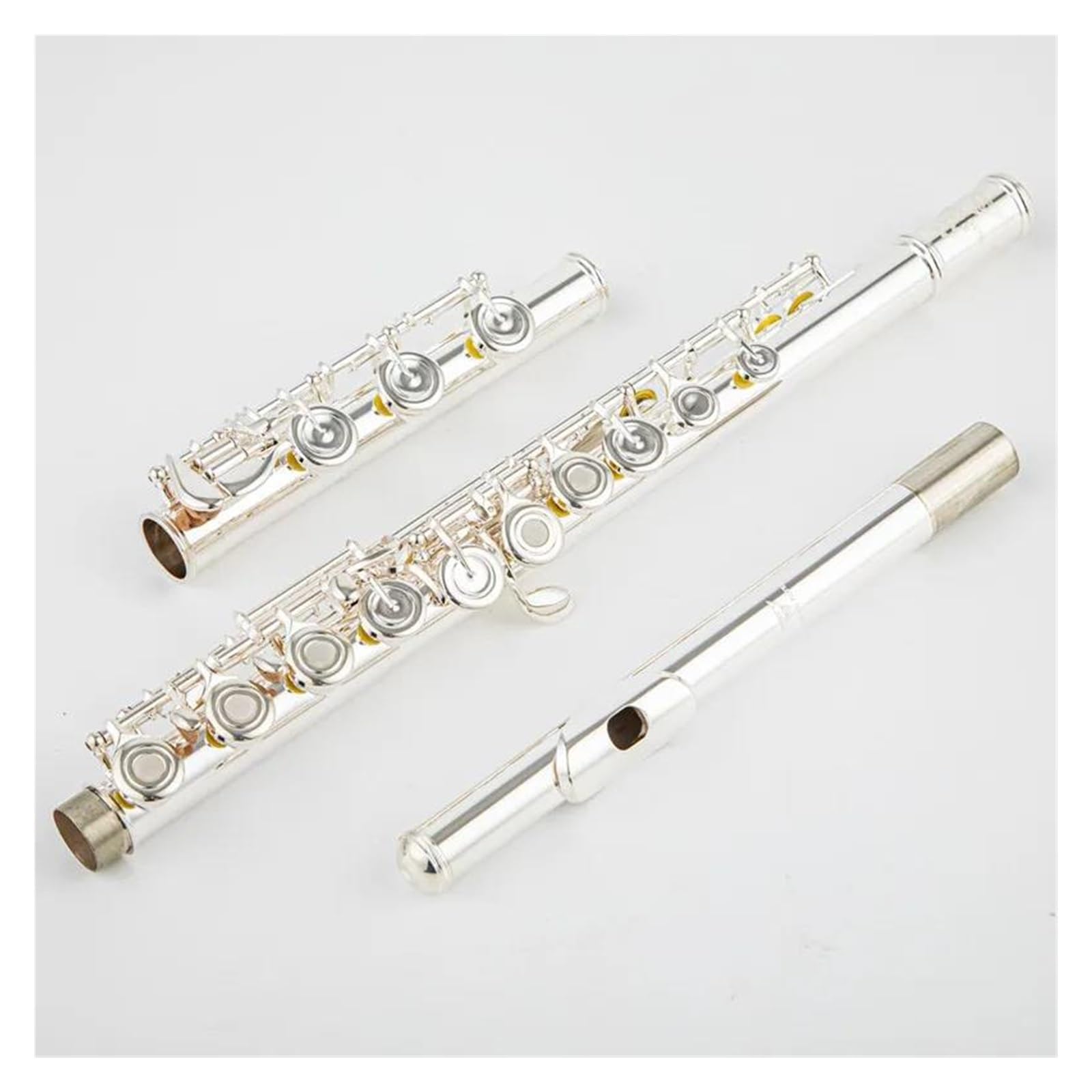 flet prosty Flet profesjonalny biały miedziany klucz otwarty C 17-otworowy flet posrebrzany Instrument z pudełkiem Instrument dęty drewniany