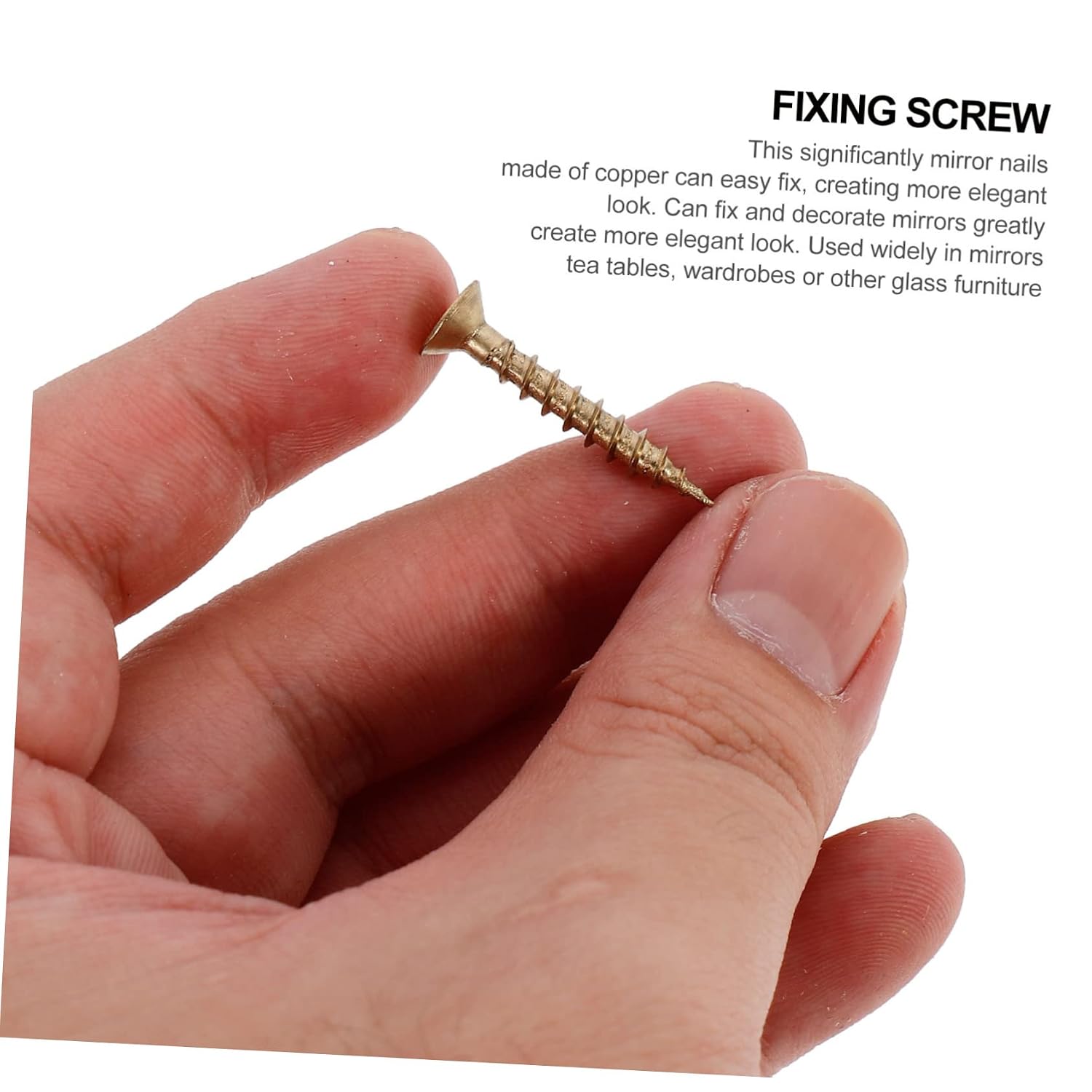 24pcs Decorative Copper Mirror Thicken Screw Covers for Sign Advertising Self-Tapping Design Elegant Polished Finish and