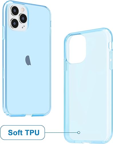 Miniatura 5 de JJGoo Funda transparente compatible con iPhone 11 Pro Max, transparente, suave, a prueba de golpes, delgada, delgada, antigolpes, color azul