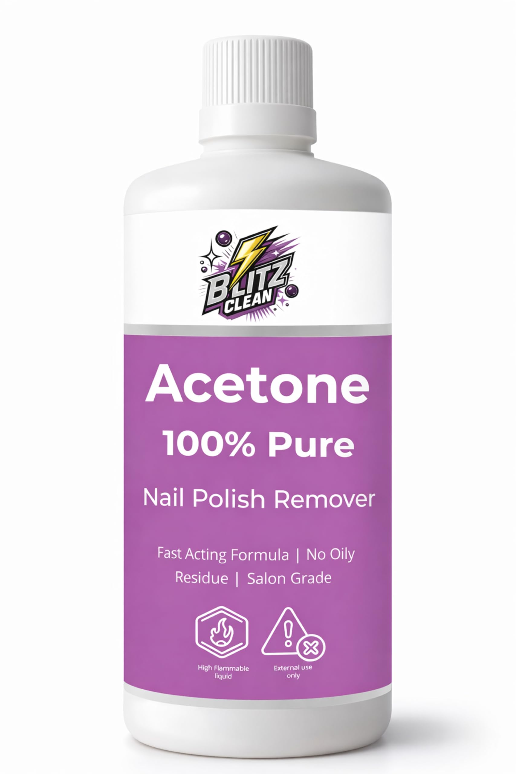 Blitz Clean Acetone | Nail Polish Remover | Cleaning Glass Remover | Remove Paint And Stuff Marks | Clear | (250 ML)